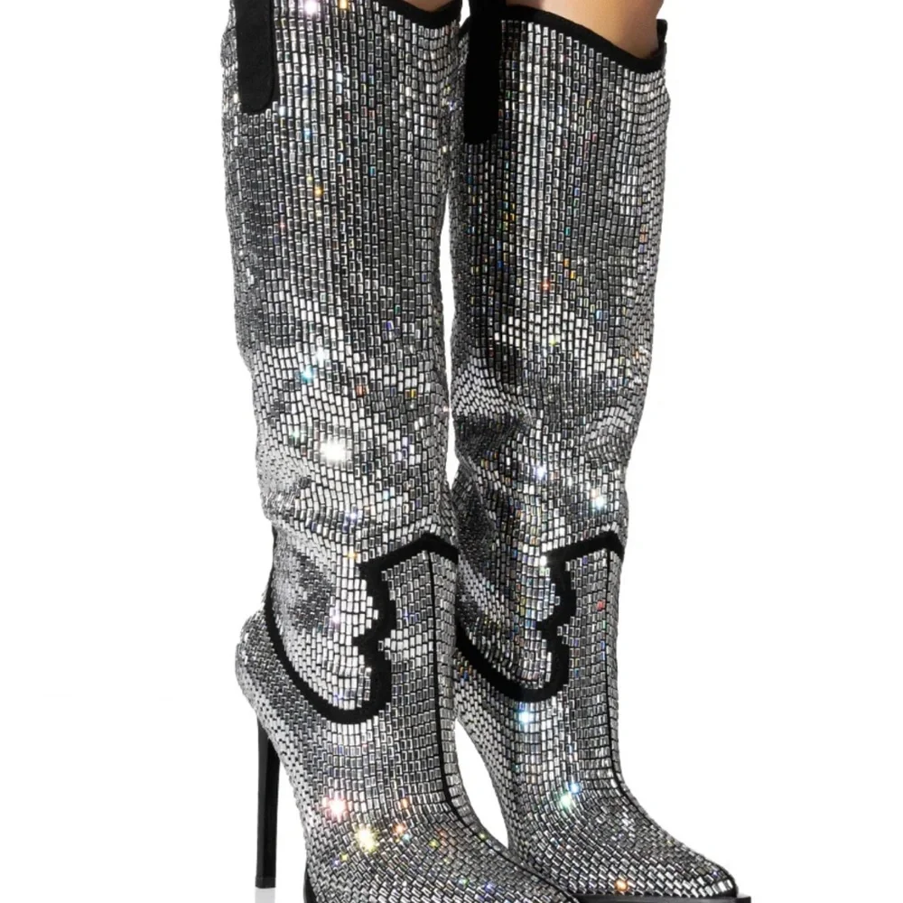 Azalea Wang Heidemarie western embellished knee boots - Picture 1 of 12